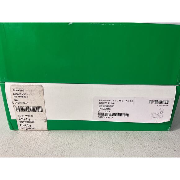 Bottega Veneta Tower Orange Leather Square Toe Ankle Strap Pumps Size 9.5 - Picture 6 of 6